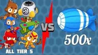 All tier 5 group vs 500 moabs in BTD6