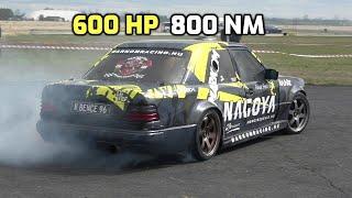 Mercedes Benz W124 E500 V8 M119 turbo drift