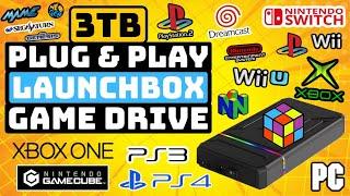 3TB Plug & Play Game Drive With 1000s of Games From PS3 PS4 Xbox One Xbox Switch & So Much More!