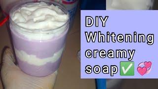 TUTORIAL// HOW TO MAKE A WHITENING CREAMY SOAP WITH COLOURS #skincare #soap #whiteningsoap #luxury