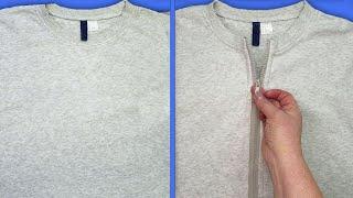 Hit! How to Sew a Zipper into a hoodie / How to sew a zipper into a collar