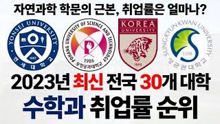 2023년 수학과 취업률 순위에 대해 알아보자!