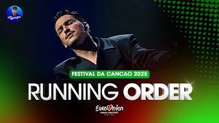  Festival da Canção 2025: Grand Final - Running Order