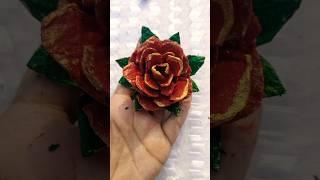 DIY Amazing rose out of egg tray  #diy #shorts #craft #rose #trending #viral