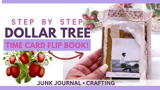 Dollar Tree Hack! Make a Time Card Flip Book in ONE HOUR (You Won't Believe How Easy!) #junkjournal