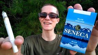 Smoking a Seneca Blue Cigarette - Review