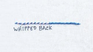 How to do a Whipped Back Stitch