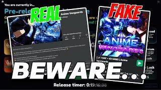 Beware of this FAKE Anime Vanguards SCAM!!