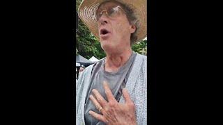 Lefty loses it, after hearing Law and gospel proclamation at Eugene Saturday Market, Eugene, Oregon