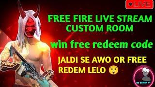 FREE FIRE LIVE STREAM WIN FREE REDEM CODE  jaldi se awo or lelo