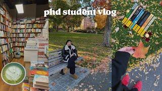 PhD diaries ~ fall in Boston, dark academia books, phd chats | weekly vlog