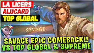 SAVAGE EPIC COMEBACK!! Global Alucard VS Global Bruno & Sup Khufra [ Top Global Alucard ] La licers