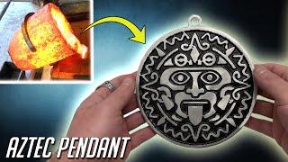 Casting A Huge Aztec Pendant From Scrap - Metal Casting Aluminum At Home