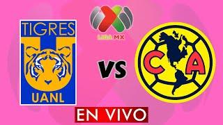 TIGRES VS AMERICA EN VIVO - LIGA BBVA MX APERTURA 2024 -  DONDE VER EN VIVO