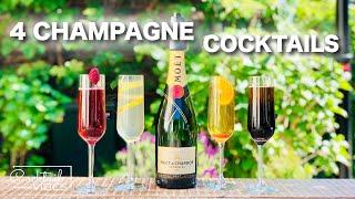 4 CHAMPAGNE Cocktails | Cocktail Recipes