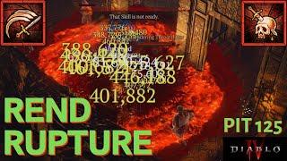 Diablo 4 - Season 4 Rend Rupture Magnum Opus Barbarian Build & Pit Clear 125