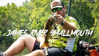 Catching smallmouth bass on the James River (Issac almost left us stranded)