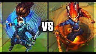 True Damage Yasuo vs Nightbringer Yasuo Legendary vs Epic Skins Comparison (League of Legends)