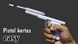 Cara membuat pistol menembak dari kertas, cara membuat pistol mudah.