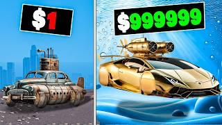 $1 to $1,000,000 Submarine Car in GTA 5