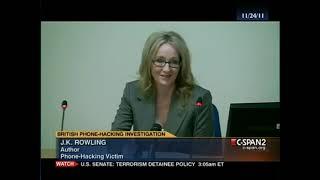 J.K. Rowling testifies at the Leveson Inquiry: British Phone-Hacking Scandal (November 24, 2011)