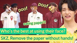 Stray Kids, Remove the paper without using hands!