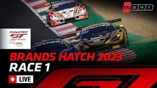 LIVE | Race 1 | Brands Hatch | Fanatec GT World Challenge Europe 2023 (English)