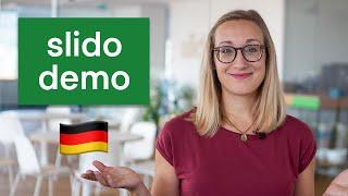 Slido Demo auf Deutsch