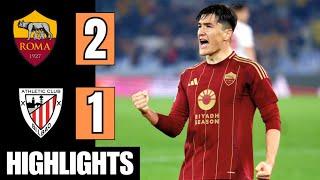 AS Roma vs Athletic Bilbao 2-1 EXTENDED HIGHLIGHTS | Shomurodov Goal | Yeray Alvarez Red Card