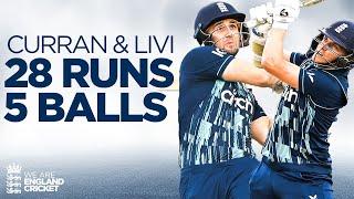 Sam Curran and Liam Livingstone POWER HITTING | 28 Runs off 5 Balls | England v South Africa 2022