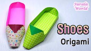 Origami Shoes, Flatties, Loafers, How to make Paper Shoes