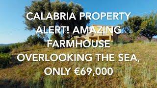 Calabria Property Alert! Amazing Farmhouse Overlooking the Sea in Belvedere Marittimo, Only €69,000