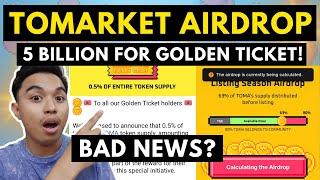 TOMARKET AIRDROP! 5 BILLION TOKENS FOR GOLDEN TICKET HOLDERS! 50K TOKENS EACH PLAYER