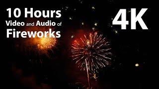 4K UHD 10 hours - 4th July / New Year Fireworks Display - celebration, relaxation