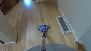 MD Central vacuum  bare floor test 2 Dyson tool . POV