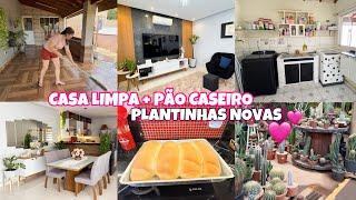 CASA LIMPA / Pão Caseiro DELICIOSO  Fomos no Ceasa em CAMPINAS / DECOREI A ÁREA COM PLANTAS NOVAS️