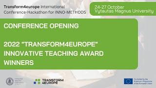 Conference opening: 2022 "Transform4Europe" Innovative Teaching Award Winners