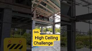 Ceilings this high need guts this strong️#highceiling #scaffold #knauf #gypsum #safety #diy #home