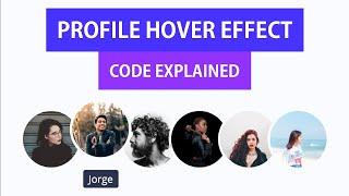 Profile Image Hover Effect | HTML CSS Tutorial