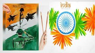 Indian Army day related painting