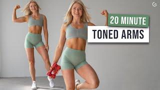 20 MIN TONED ARMS + SHOULDER Workout With Weights - No Repeat, Upper Body Dumbbell Workout