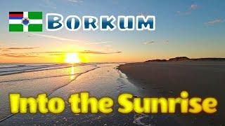 Virtual Running / Walking - For Treadmill Elliptical Powerwalk - Into the Sunrise | Borkum Beach |