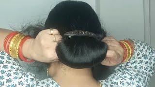 Very Easy Simple Wedding Juda Hairstyles For Long Hair! simple juda hairstyle for saree W Lock Pin