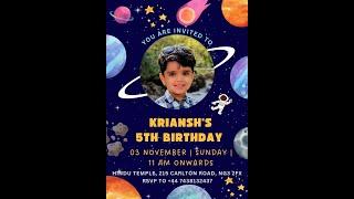 Kriansh's Birthday # 5