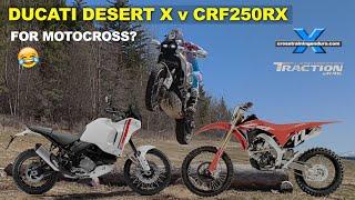 Ducati DesertX versus CRF250RX for motocross? ︱Cross Training Adventure