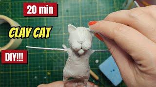 Глиняная фигурка Урок кошки | Нунилог #howto #diy #handmade #art