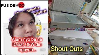 After 7 months Defrosting Fujidenzo Chest Freezer Napakasulit | Shout Outs mga viewers!