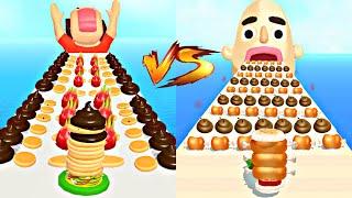 Pancakes Run VS Sandwich Runner : All Levels Gameplay Walkthrough Android, iOS NEW UPDATE