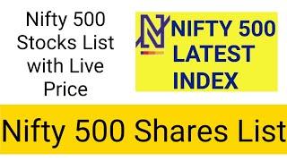 Nifty 500 Stocks List | Nifty 500 Companies Name