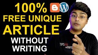 How to Write Article For Blog - Write Free Unique Article Beginners Guide